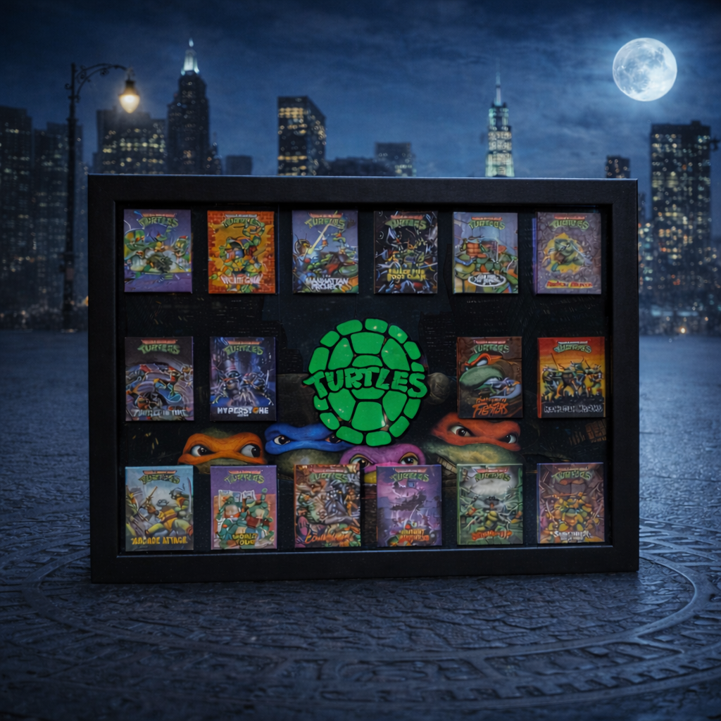 Turtles - 3D Pictureframe with magnetic miniatures