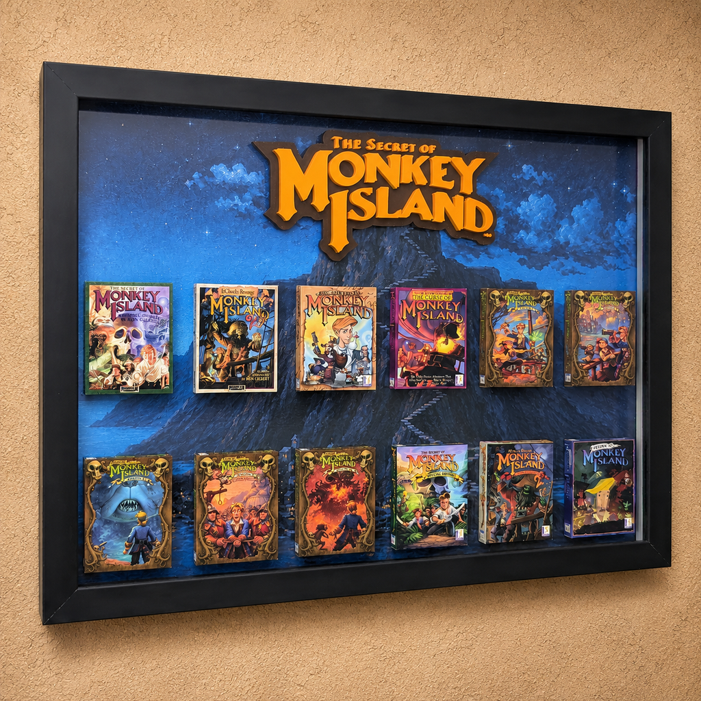 Monkey Island - 3D Pictureframe with magnetic miniatures