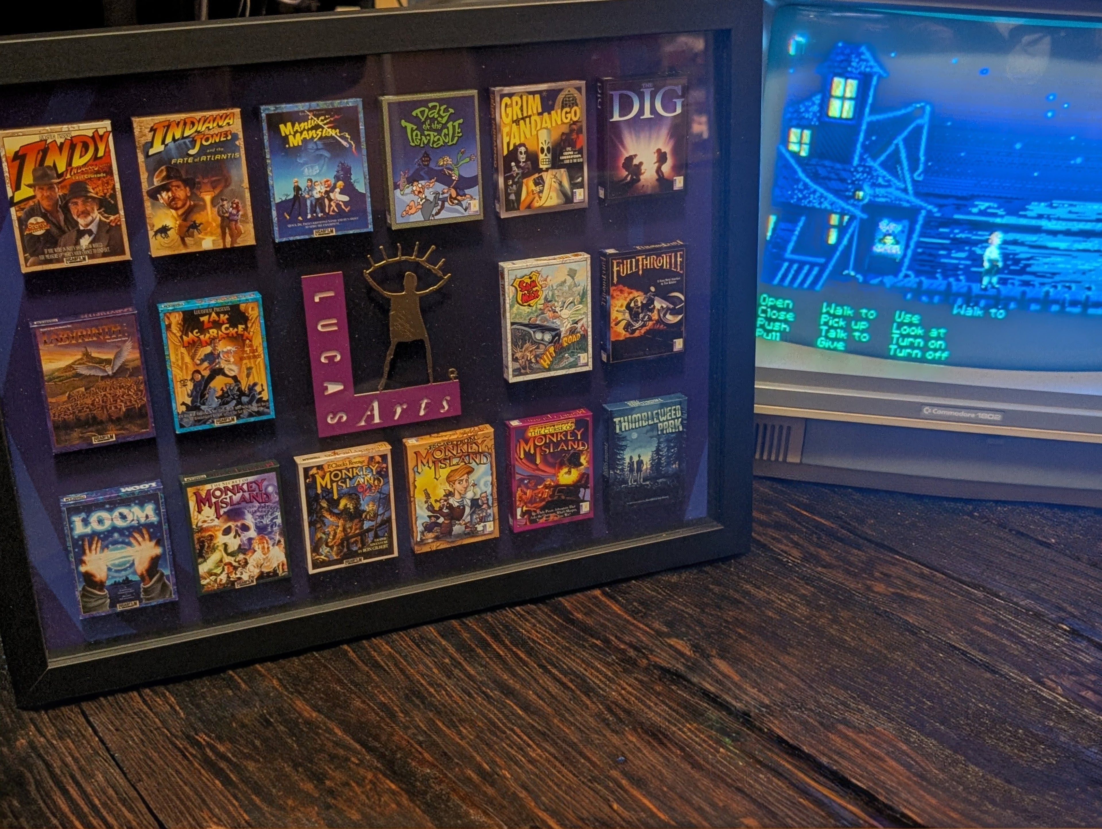 LucasArts Adventures - 3D Pictureframe with magnetic miniatures