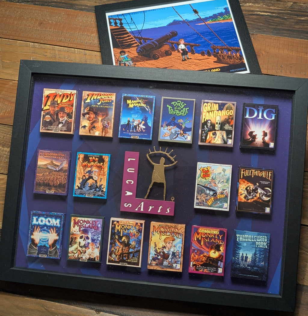LucasArts Adventures - 3D Pictureframe with magnetic miniatures