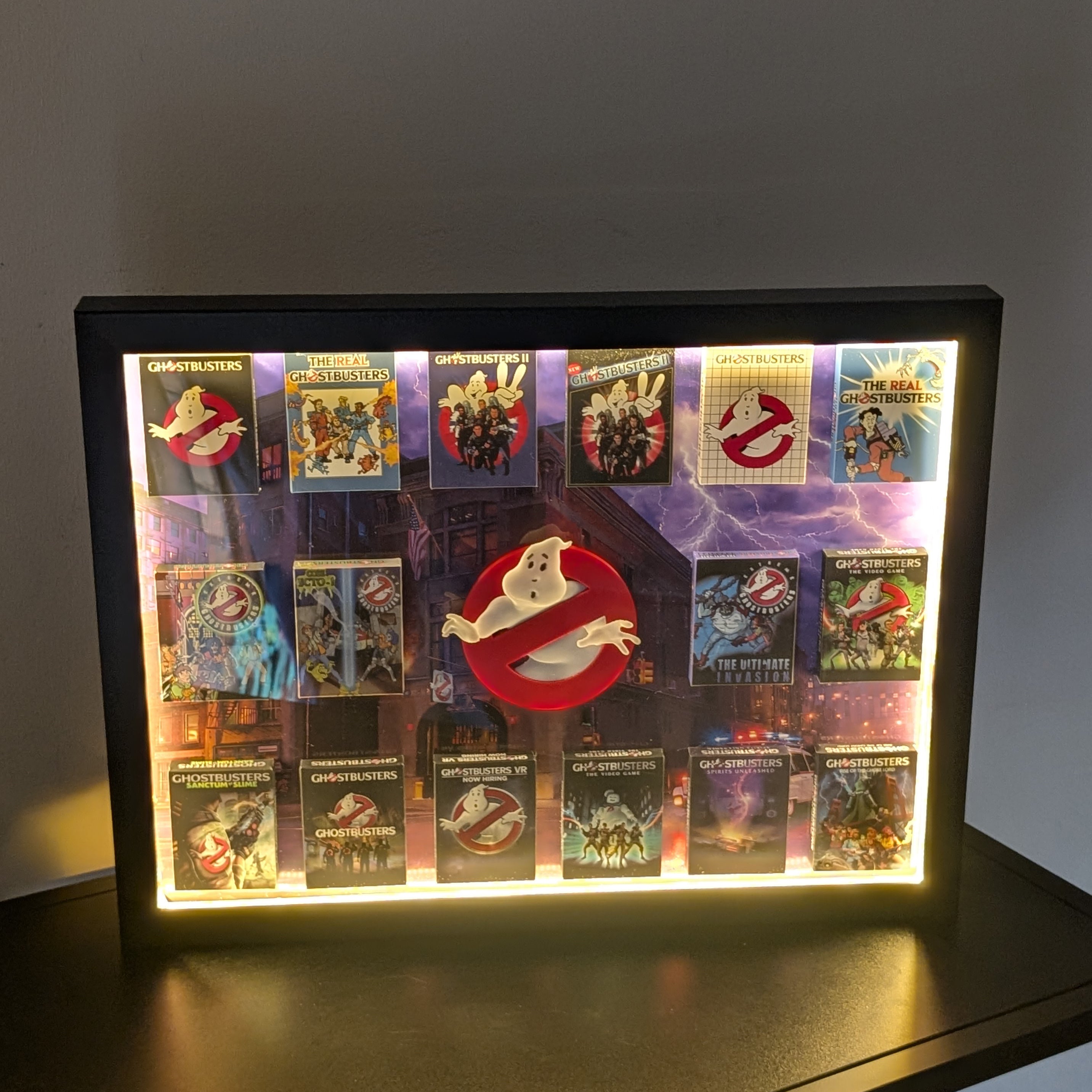 Ghostbusters - 3D Pictureframe with magnetic miniatures