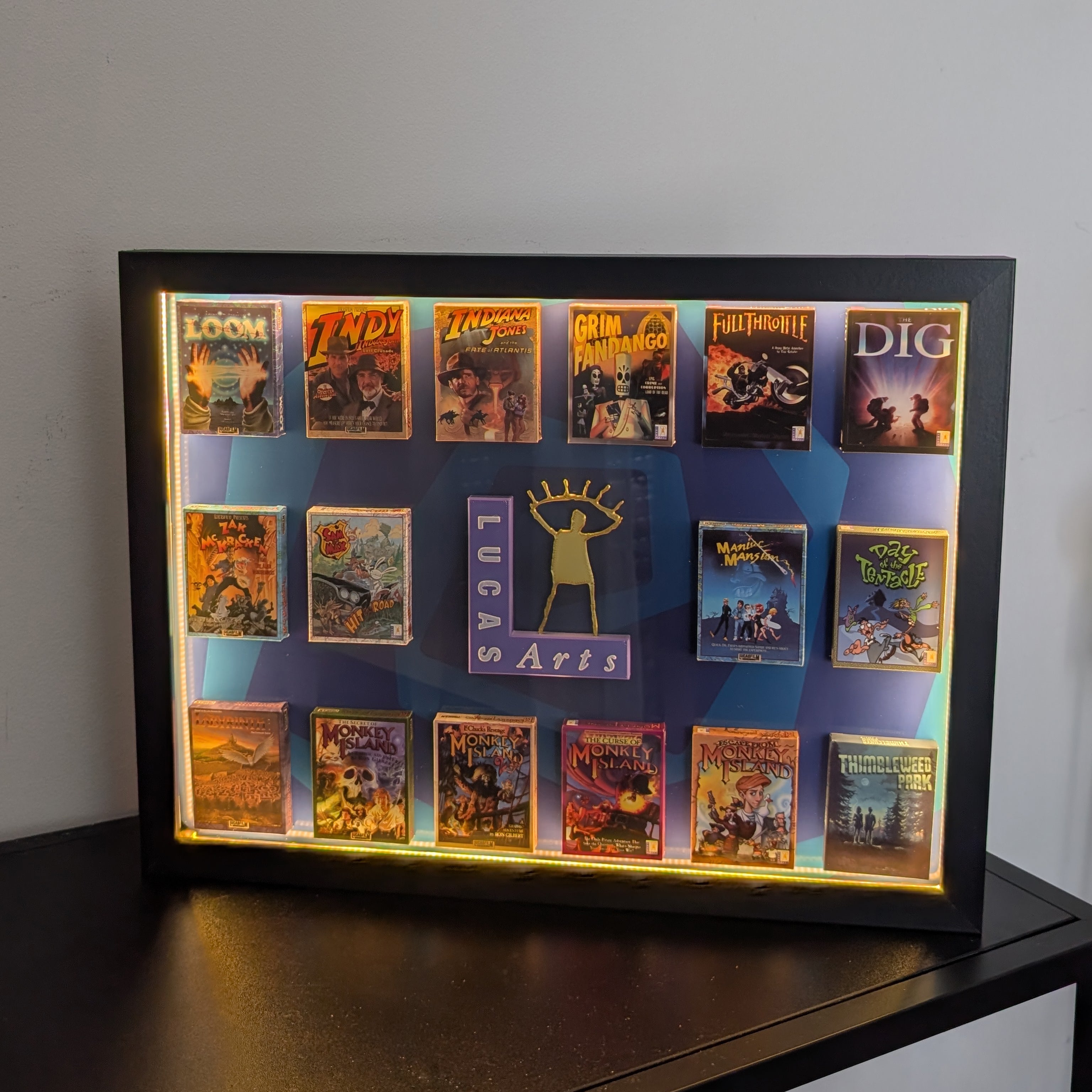 LucasArts Adventures - 3D Pictureframe with magnetic miniatures