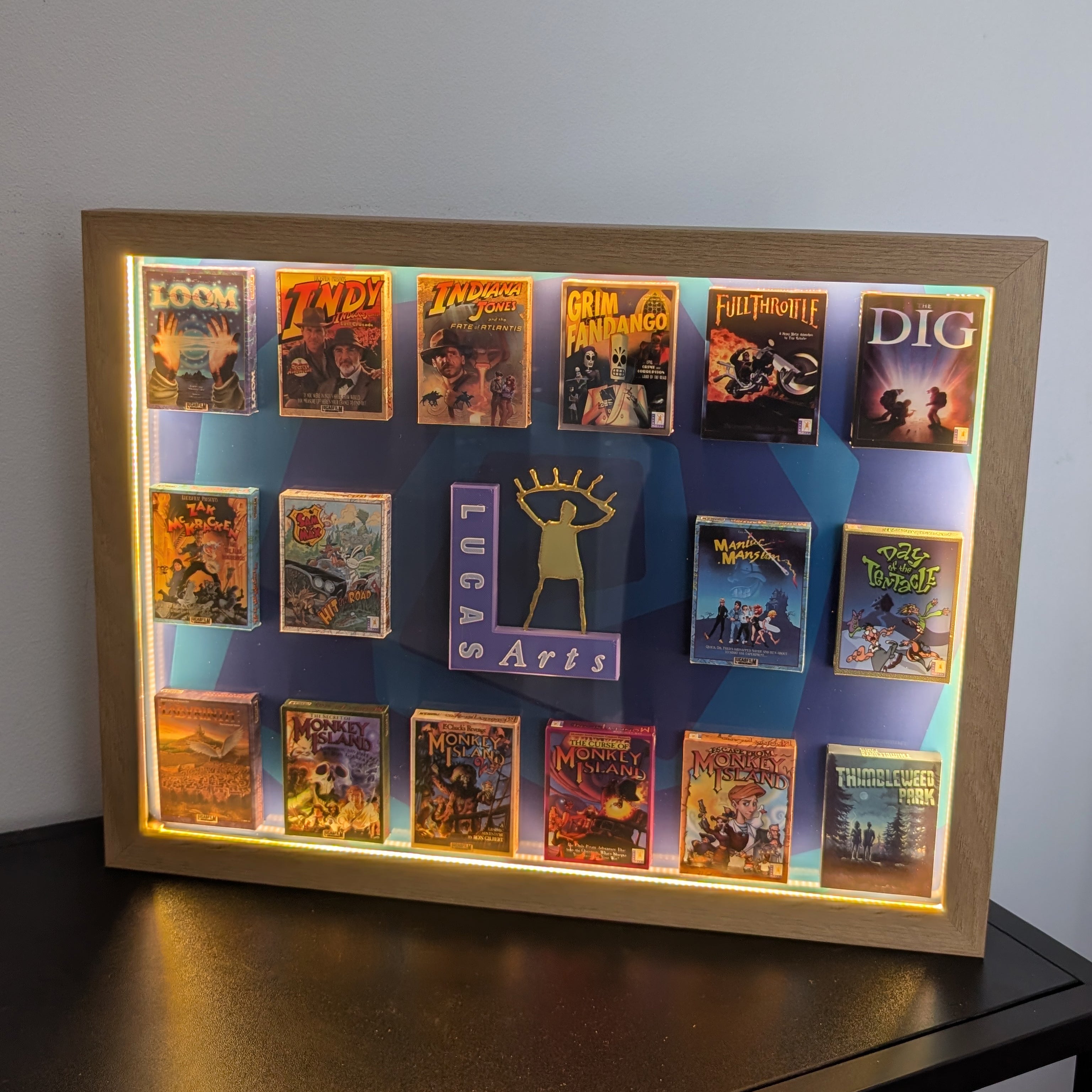 LucasArts Adventures - 3D Pictureframe with magnetic miniatures