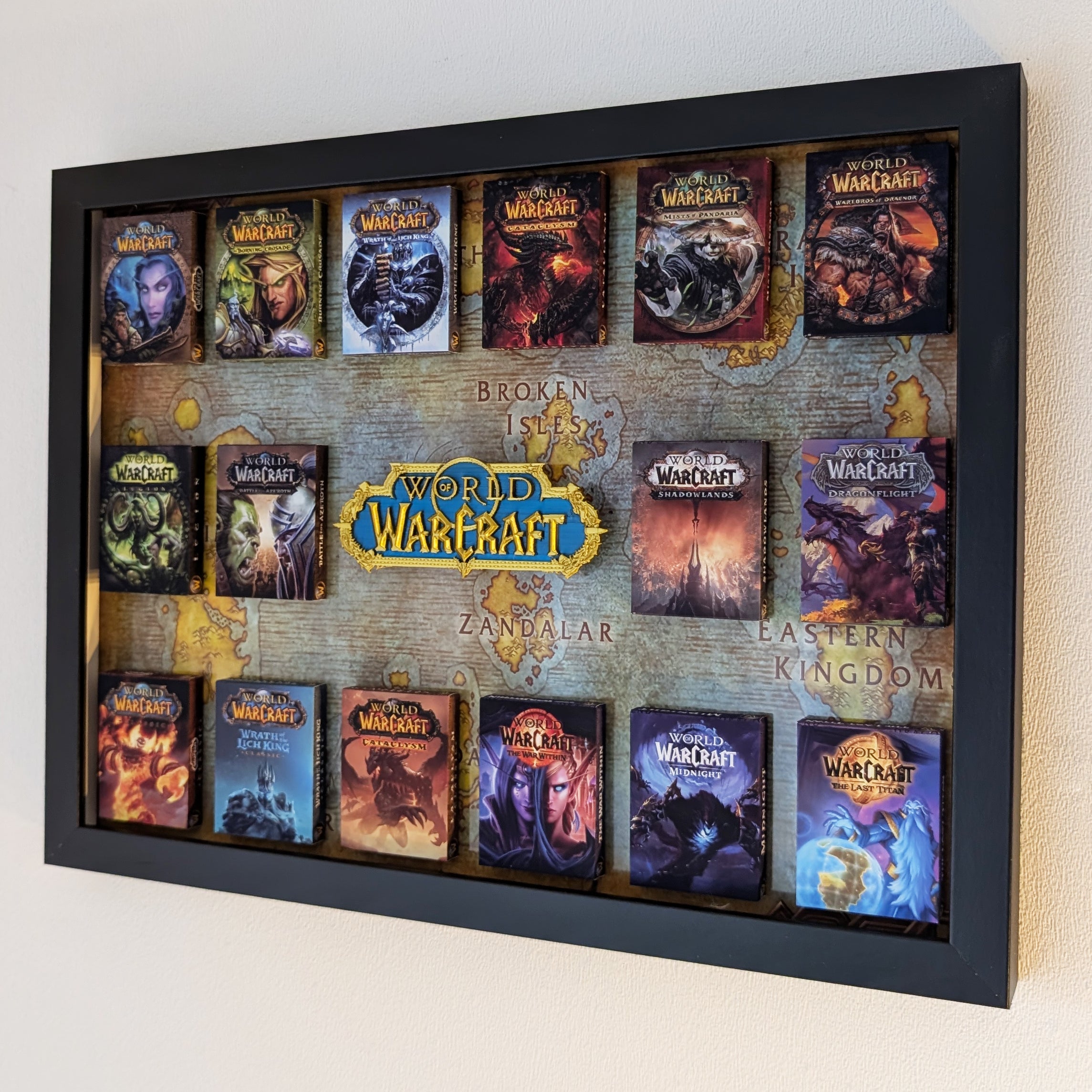 World of Warcraft - 3D Pictureframe with magnetic miniatures