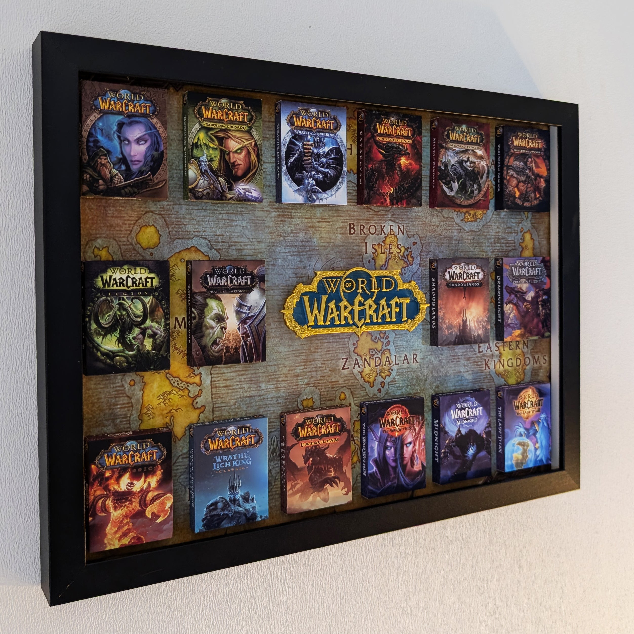 World of Warcraft - 3D Pictureframe with magnetic miniatures
