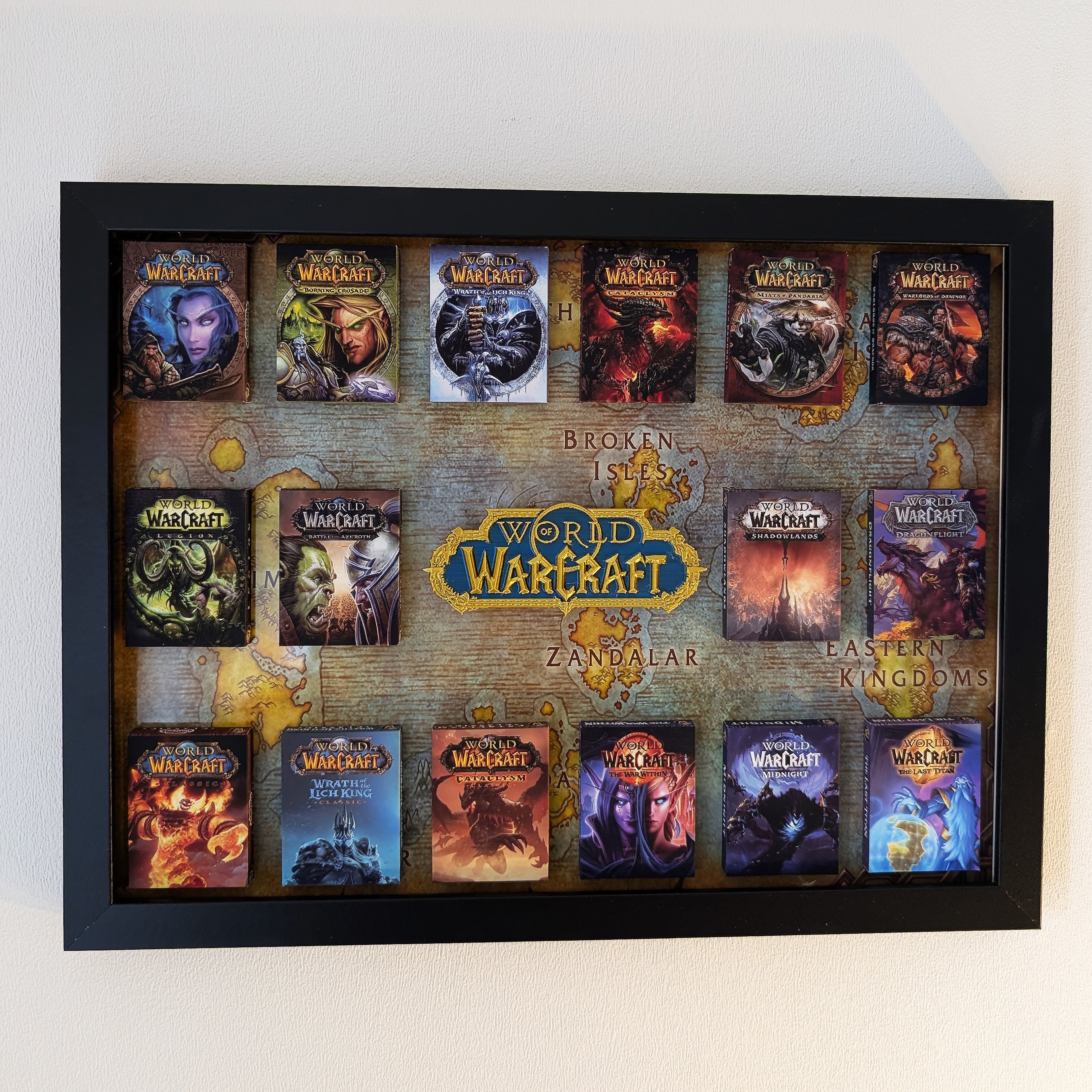 World of Warcraft - 3D Pictureframe with magnetic miniatures