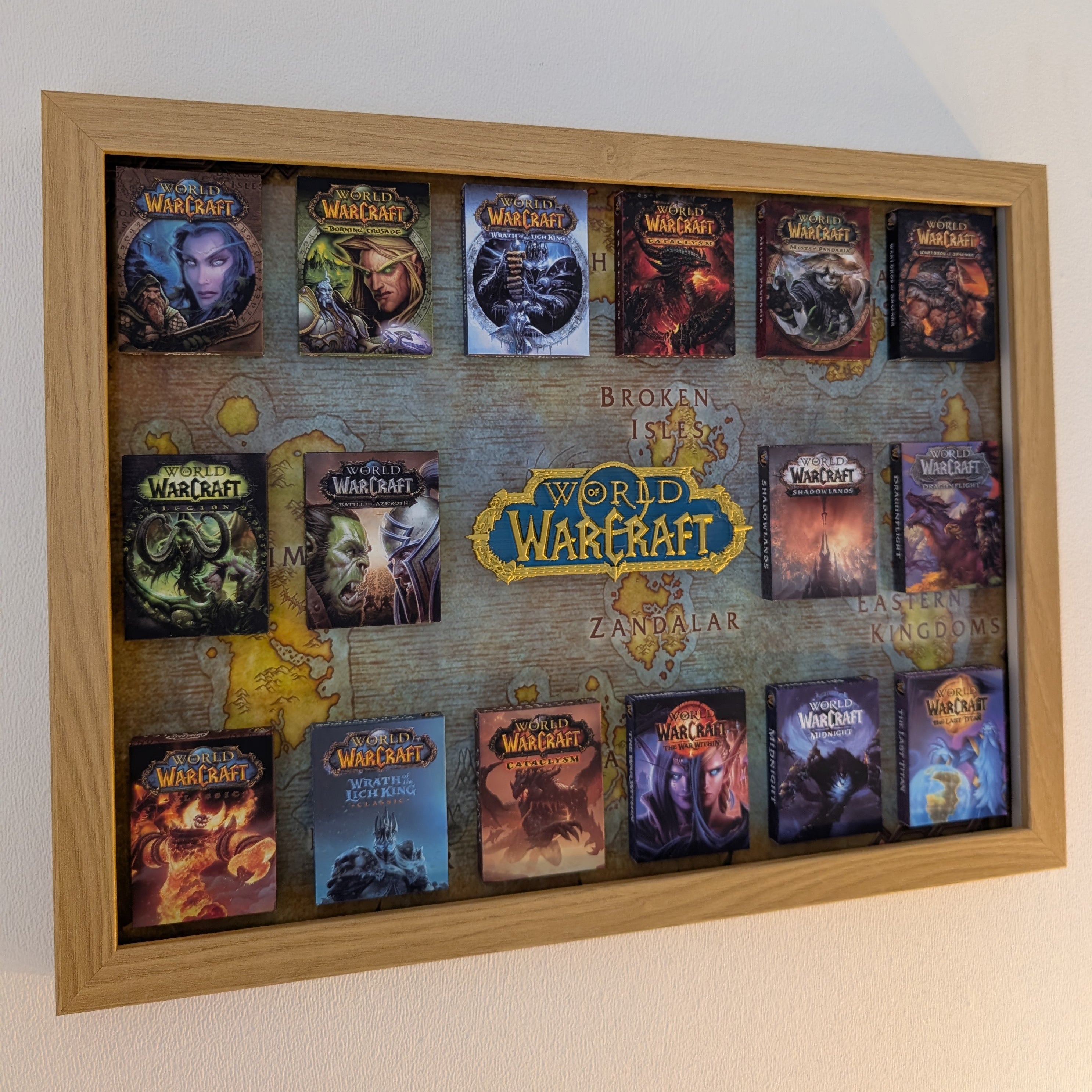 World of Warcraft - 3D Pictureframe with magnetic miniatures