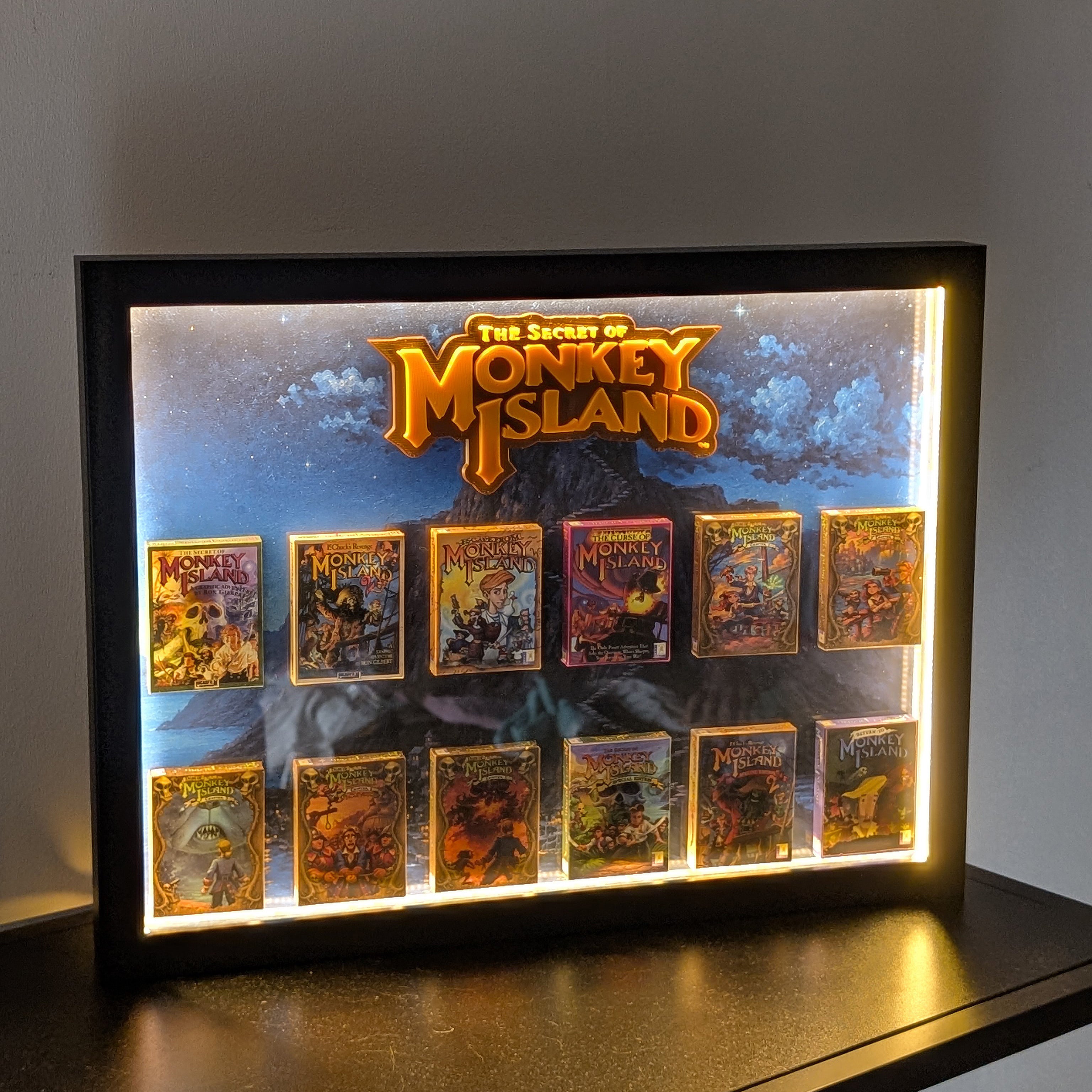 Monkey Island - 3D Pictureframe with magnetic miniatures