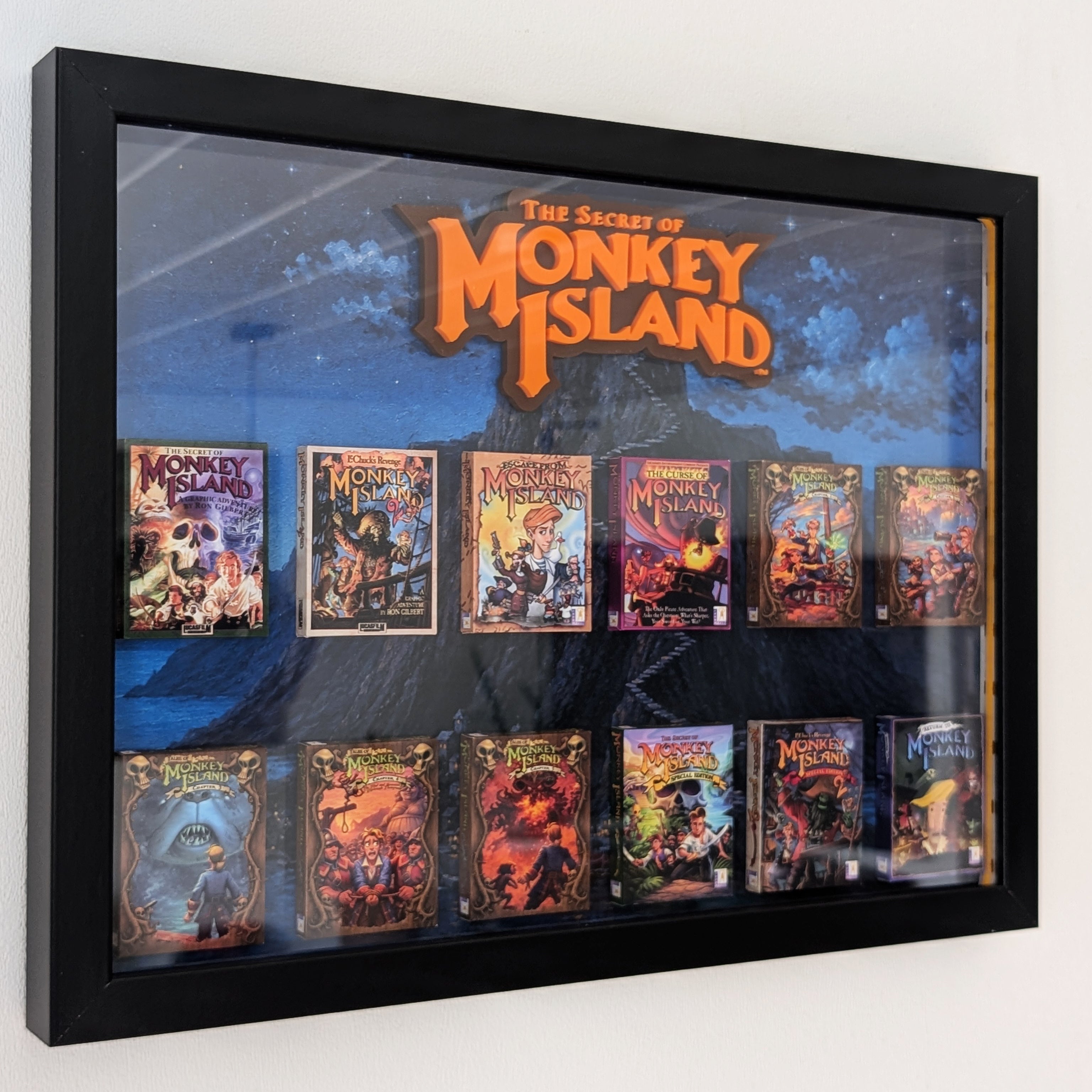 Monkey Island - 3D Pictureframe with magnetic miniatures