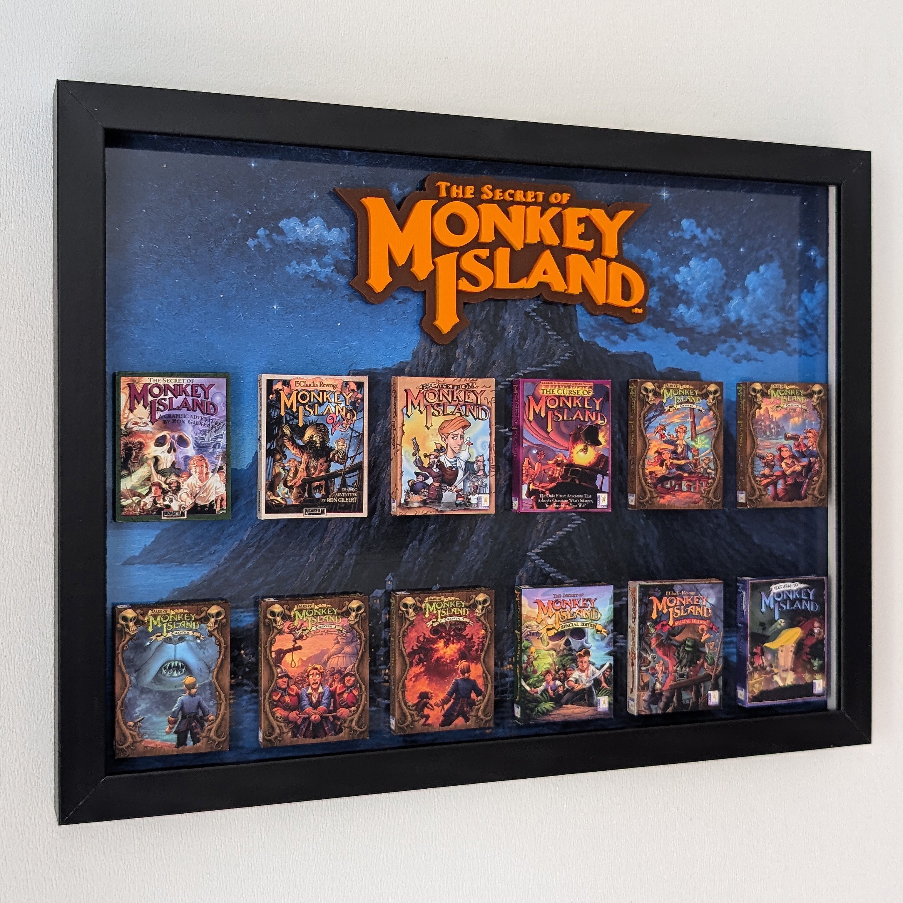 Monkey Island - 3D Pictureframe with magnetic miniatures
