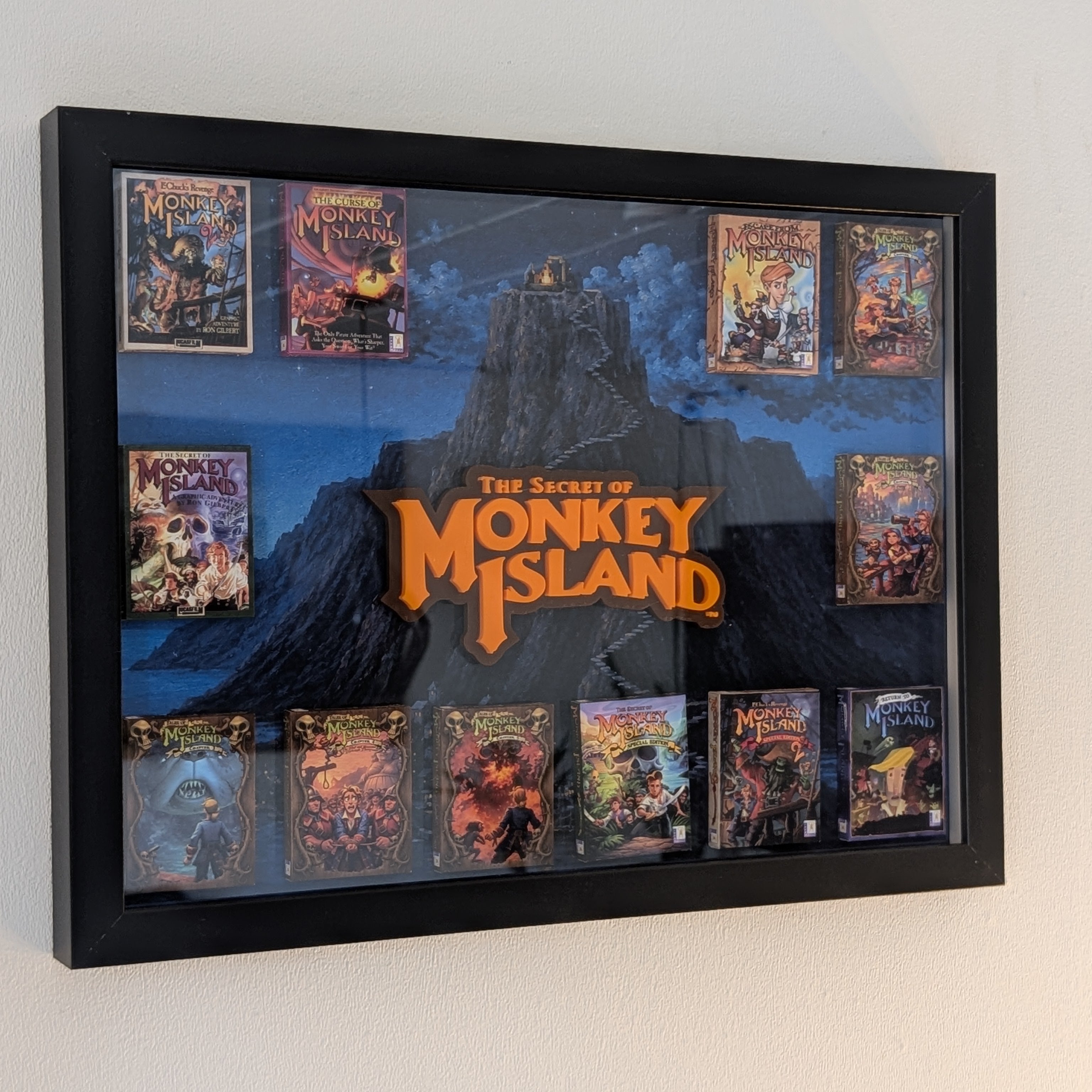 Monkey Island - 3D Pictureframe with magnetic miniatures