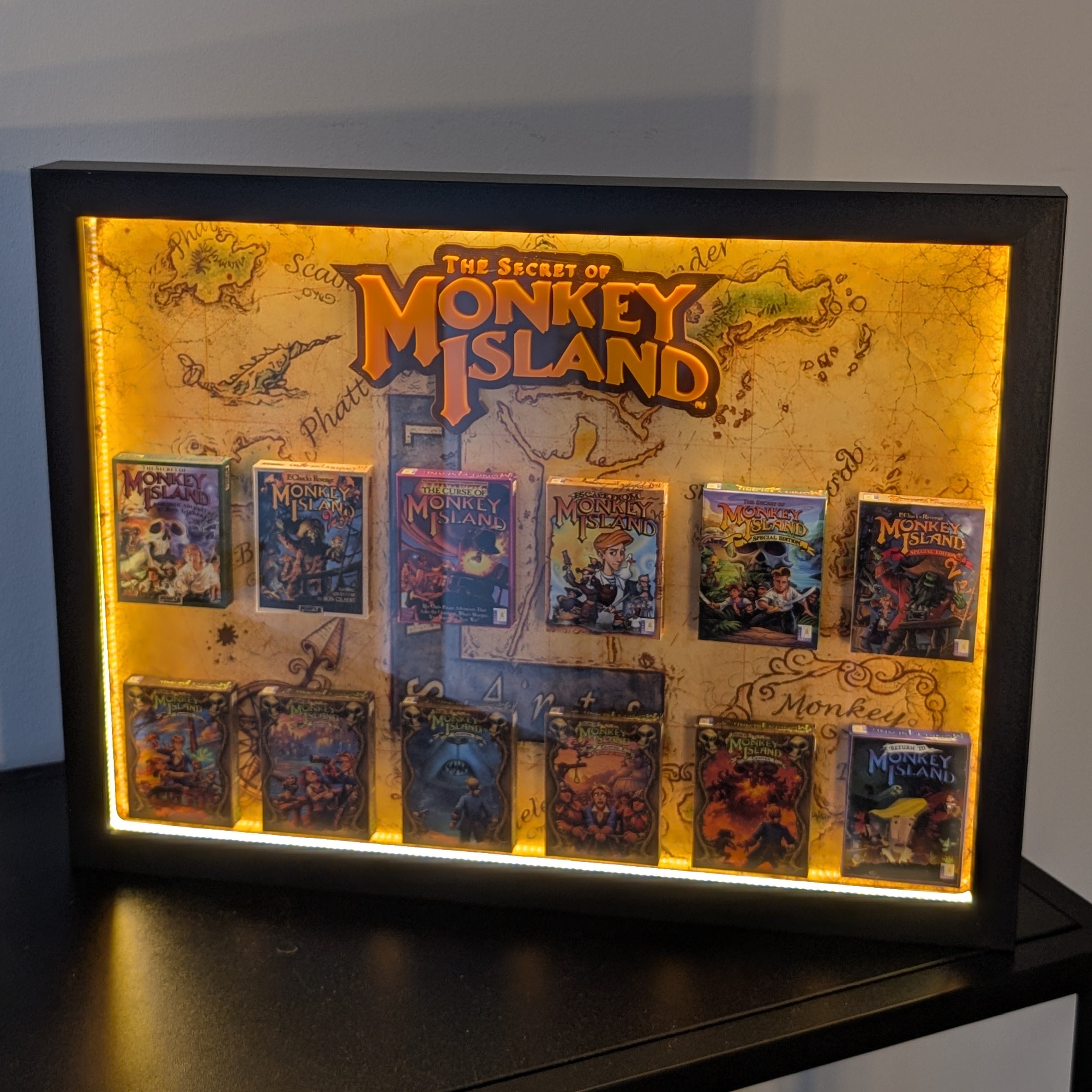 Monkey Island - 3D Pictureframe with magnetic miniatures