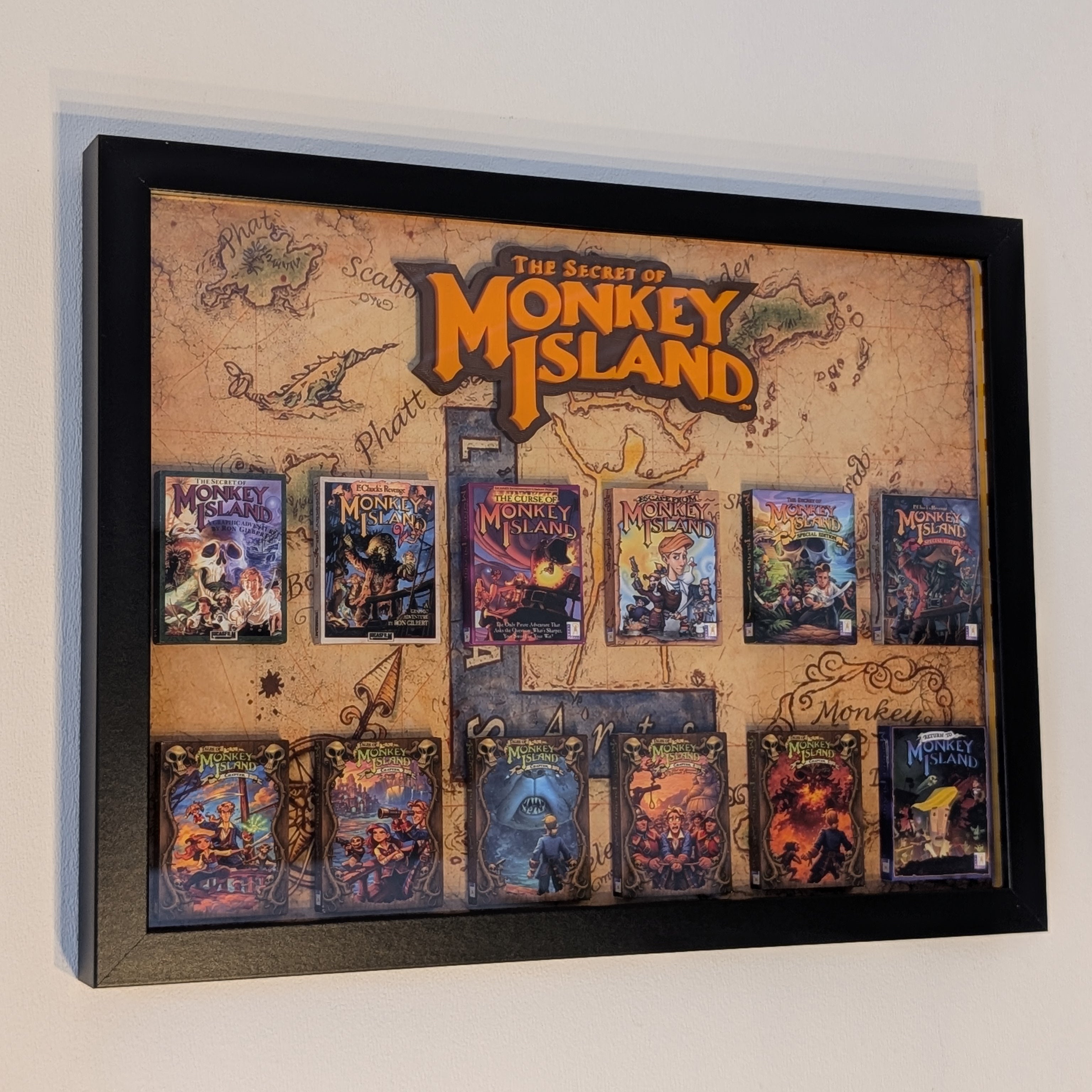 Monkey Island - 3D Pictureframe with magnetic miniatures