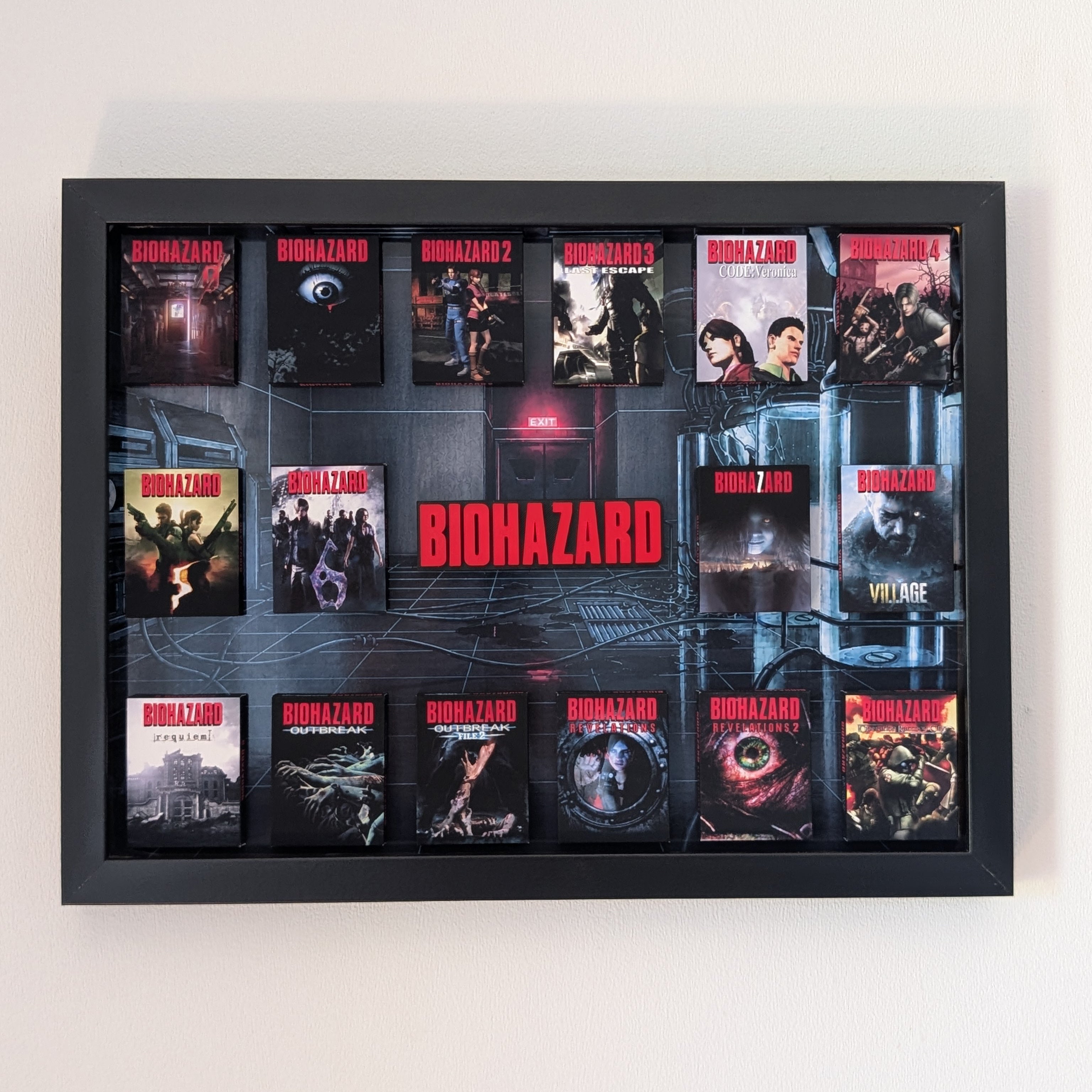 BIOHAZARD - 3D Pictureframe with magnetic miniatures