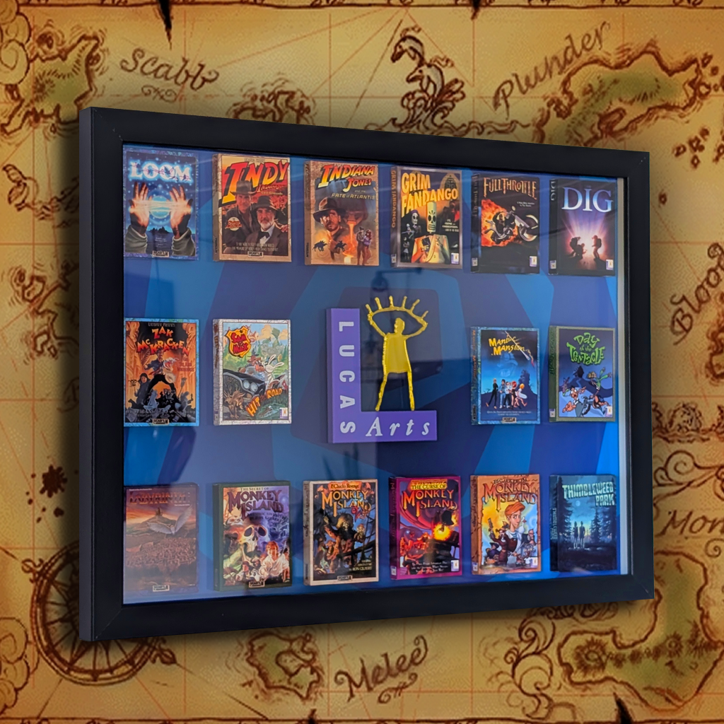 LucasArts Adventures - 3D Pictureframe with magnetic miniatures