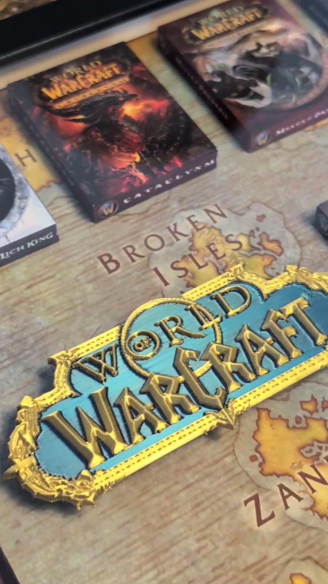 World of Warcraft - 3D Pictureframe with magnetic miniatures
